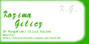 kozima gilicz business card